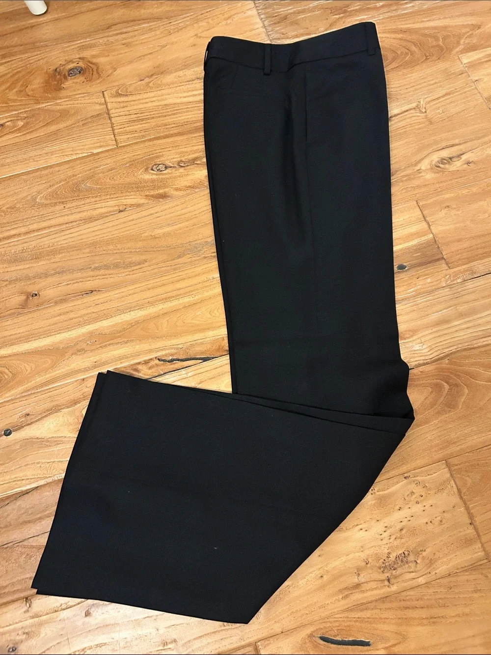 J. Crew Wool Black Women's Two-Button Tailored Blazer and Matching Pants -4 Tall